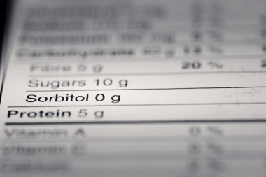 Shallow depth of Field image of Nutrition Facts