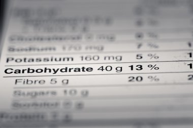 Shallow depth of Field image of Nutrition Facts