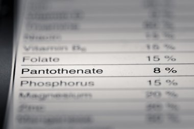 Shallow depth of Field image of Nutrition Facts