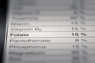 Shallow depth of Field image of Nutrition Facts
