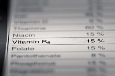 Shallow depth of Field image of Nutrition Facts
