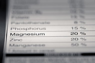 Shallow depth of Field image of Nutrition Facts
