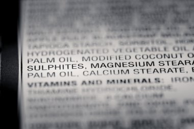 Shallow depth of Field image of Nutrition Facts