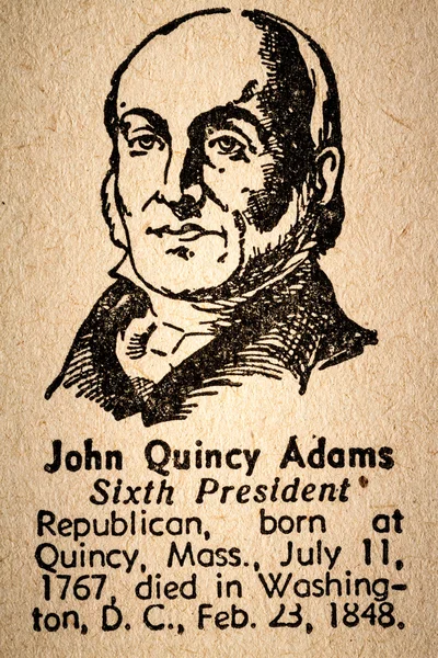 John Quincy Adams the 6th President of the United State of Ameri — Zdjęcie stockowe