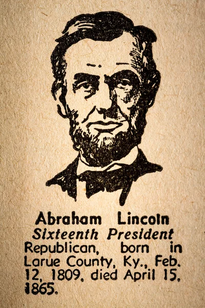 Abraham Lincoln o 16o presidente do estado unido de Americ — Fotografia de Stock