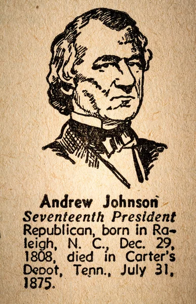 Andrew Johnson the 17th President of the United State of America — Stockfoto