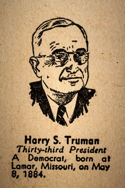 Harry S. Truman the 33rd President of the United State of Americ — Zdjęcie stockowe