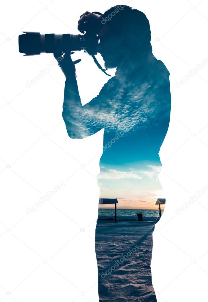 Professional Landscape photographer taking a picture