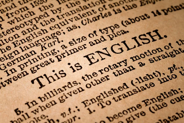 This is English. — 스톡 사진
