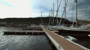 Steadicam video yaz tatilleri sırasında Sept-Iles Marina
