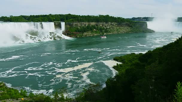 Niagarafallen landskap Visa — Stockvideo