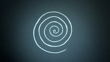 Panik atak bir iplik Spiral ile resimli