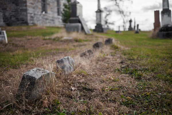 Vecchio cimitero irlandese abbandonato — Foto Stock