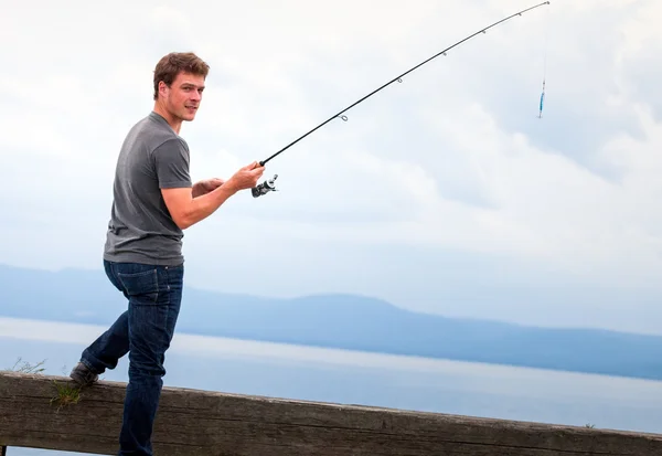 Caballa de pesca de pescador — Foto de Stock