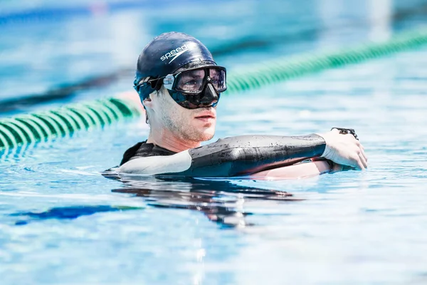 Portrait of a Safety Staff into Water — Stock Photo, Image