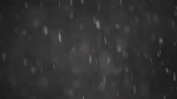  Flocons de neige tombant sur fond noir 