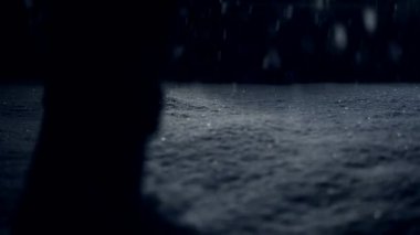 Kar fırtınası yürüyüş kişi 