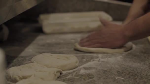 Process Making Italian Pizza Oven Delivery — Stock Video