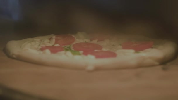 Процес Виготовлення Італійської Піци Печі Доставки — стокове відео