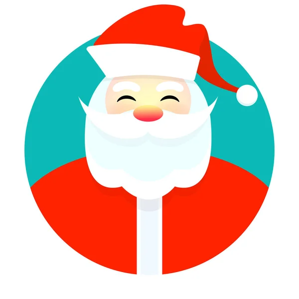 Festive drawing. Vector illustration of cute smiling Santa Claus.
