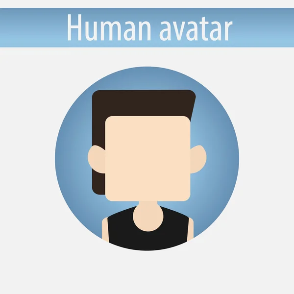 Avatar male white rock man — Stock Vector