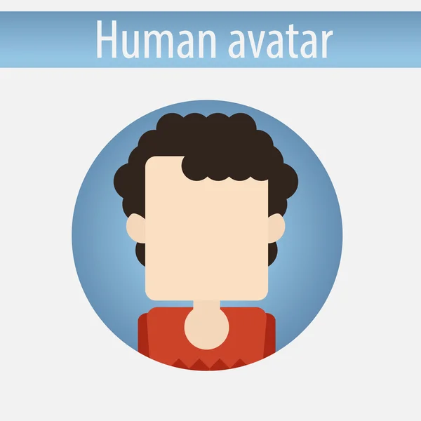 Avatar homem branco inteligente — Vetor de Stock