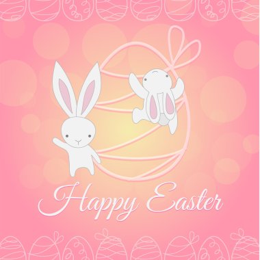 Beyaz Paskalya tavşanı dağcı