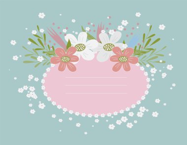 Taze bahar çiçek kartpostal