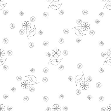 çiçek işlemeli seamless modeli