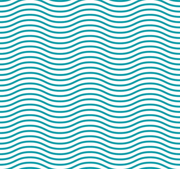 신선한 귀여운 바다 웨이브 완벽 한 패턴 — 스톡 벡터