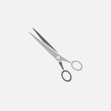 makas saç kesimi renkli simge kapalı