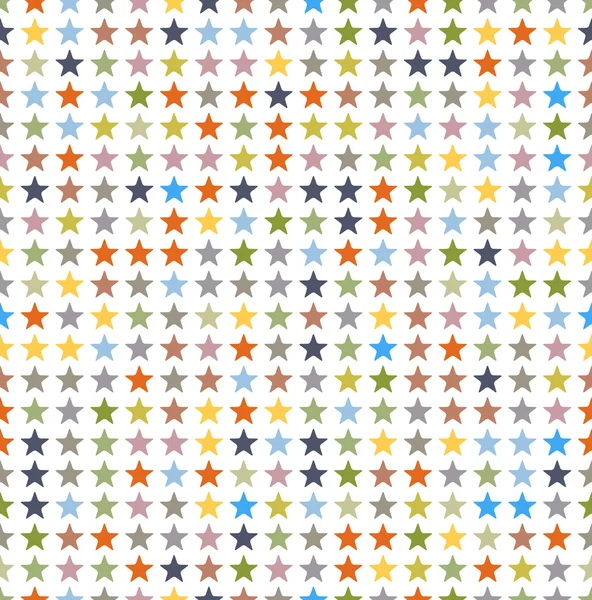 Patrón sin costuras estrellas de color — Vector de stock