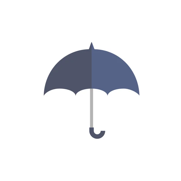 Blue umbrella protects from rain — Stock Vector