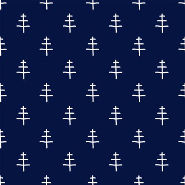 Noel sorunsuz ağaç desen Doodle 