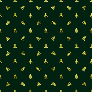 Noel sorunsuz ağaç desen Doodle 