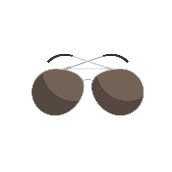 Sunglasses colored flat web icon — Stock Vector