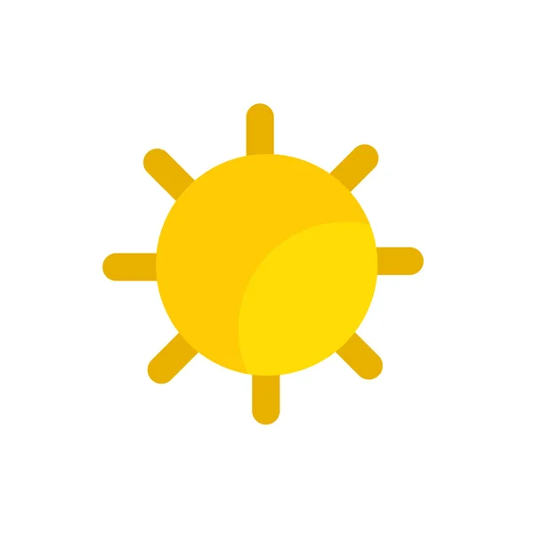 Illustration de l'icône web colorée soleil — Image vectorielle