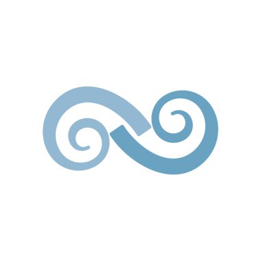 Twirl sign of infinity abstraction icon web