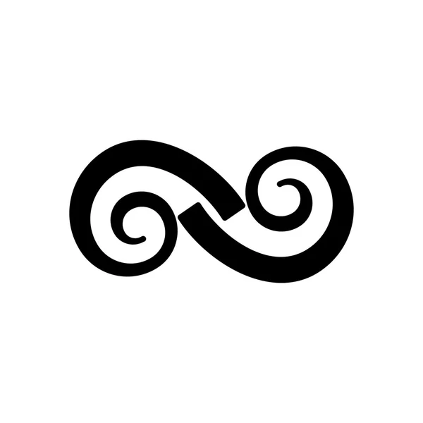 Twirl sign of infinity abstraction icon web — Stockový vektor