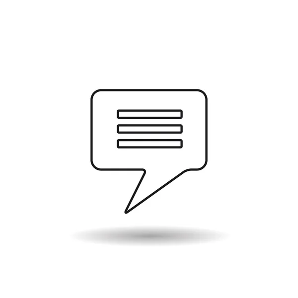 Texto de diálogo ícone web preto aplicativo móvel —  Vetores de Stock