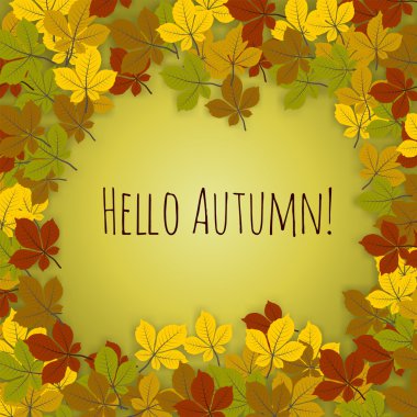 Sonbahar yaprakları Merhaba