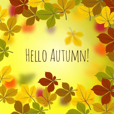 Sonbahar yaprakları Merhaba