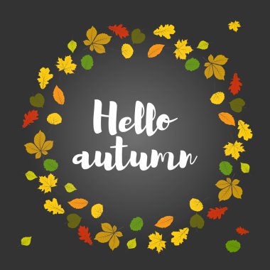 Sonbahar yaprakları Merhaba