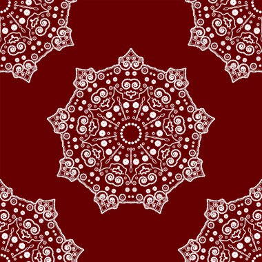 arka plan seamless modeli üzerinde Mandala