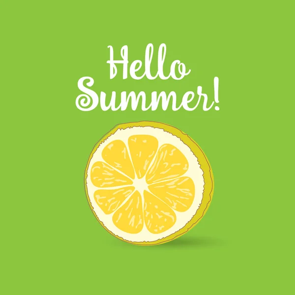 Привіт Літо лимон — стоковий вектор