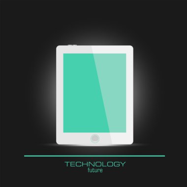 Gerçekçi tablet ile boş perde