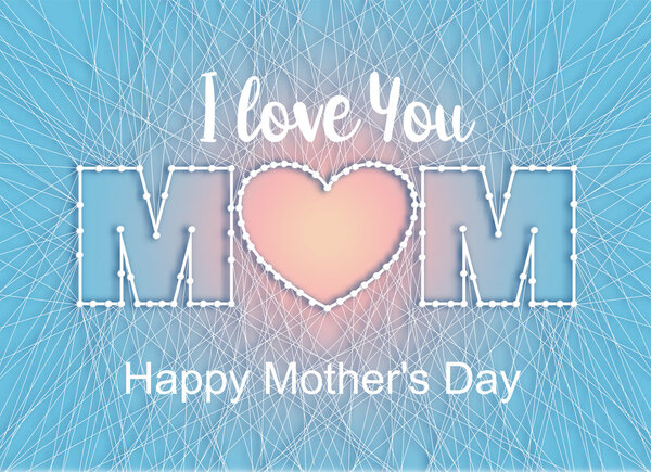 happy mother's day heart thread