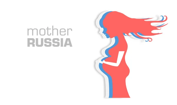 Tarjeta de la Madre Rusia — Vector de stock