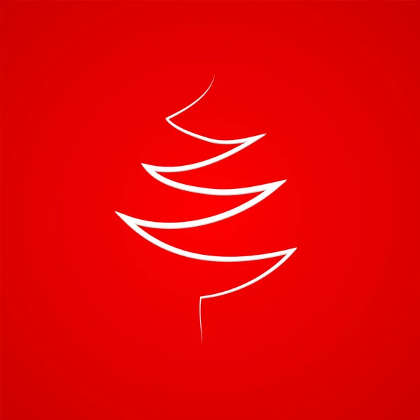 Árbol de Navidad estilizado simple abstracto — Vector de stock