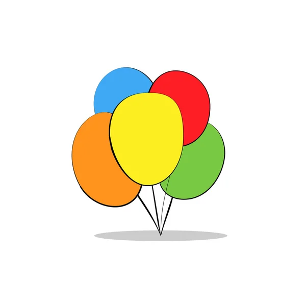 Кольоровий ескіз барвисті кульки ізольовані — стоковий вектор